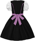 JerrisApparel Girl Dirndl Oktoberfest Costume Bavarian Beer Festival Dress Maid Apron Halloween Cosplay Outfits