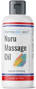 Nuru Massage Oil Body on Body Massage All Natural Relaxing Super Slippery for Sore Muscles, Dry Skin with Japanese Nori Seaweed Made in USA
