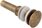Basin PopUp Drain, AntiClogging Brass Universal PopUp Drain Plug Easy to Install for Home (Without Overflow)