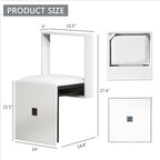 Wall Mounted Folding Shower Seat Solid Wood Bathroom Stool Easy Installatfor Hall Porch/White