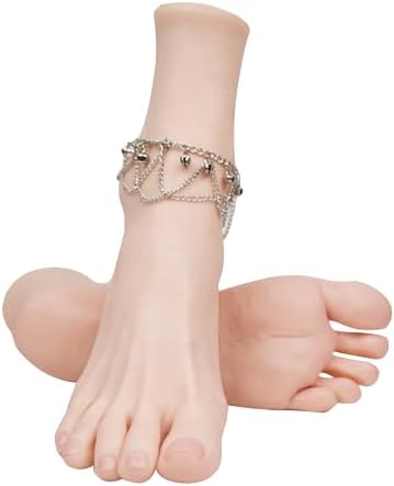 Realistic Silicone Foot, 1: 1 Realistic Mannequin Foot, Display Jewelry, Sandals, Shoes and Socks, Painting and Practicing Art Silicone Foot Series.