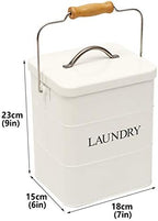 Laundry Powder Bin, Washing Powder Storage Tin with Scoop, Airtight Lid & Handles, Laundry Detergent Powder Storage Box - Perfect for Holding Pods Tablets Capsules Powder Detergent-White