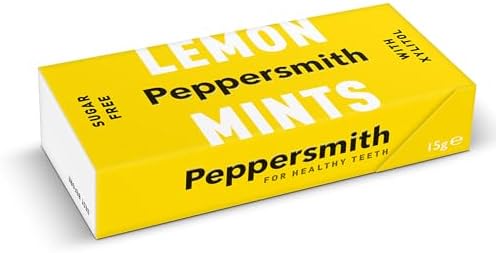 Peppersmith 100% Xylitol Mints, Sicilian Lemon and Fine English Peppermint, 25 Mints15 g (Pack of 12, Total 300 Mints)
