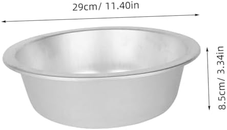 Thickened Aluminum Wash Basin 11.41 Inch Large Round Kitchen Vegetable Fruit Washing Bowl Metal Dishpan for Home and Party Use