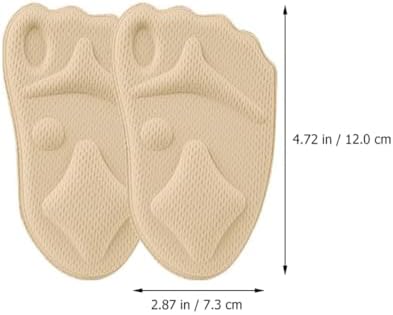 Yardwe 4 Pairs Breathable High Heels Forefoot Pads, Sweat-Absorbent 4d Sponge Front Palm Cushions, Non-Slip Half-Size Insoles for Relief in Women’s Shoes