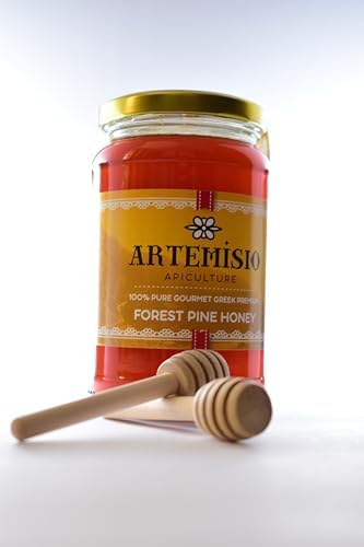 Artemisio Greek Honey – 100% Pure Raw Natural Mediterranean Honey | Unfiltered, Rich Antioxidants | Gourmet Artisanal Honey Jar (470g / 16oz) (Pack of 1)