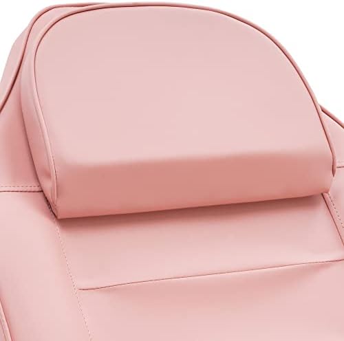 BarberPub Salon SPA Massage Bed Tattoo Chair Facial Adjustable Table Beauty Equipment 0100 (Pink)
