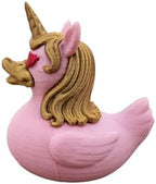 3D-Printed Unicorn Duck with Heart-Eyes (Pink)