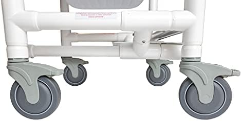 5" Institutional-Grade Replacement Shower Chair Wheels – Set of 4 Locking Casters for Rolling & Commode Chairs, Fits Models DL-1, RL-1 & RCL-1