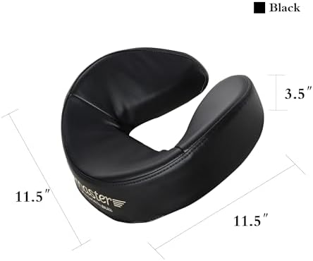Master Massage Patented Ultra Plush Memory Foam Face Cushion Pillow Headrest, Black