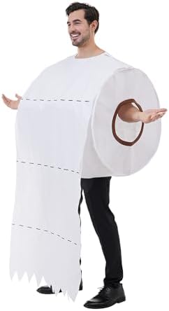 EraSpooky Funny Toilet Paper Roll Costume for Adults