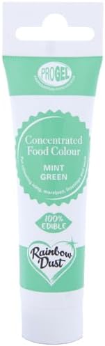 Rainbow Dust ProGel® Concentrated Food Colour, Mint Green Colouring Gel For Baking and Cake Decorating, 25g Tube