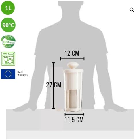 Vegan Milker by Chufamix, kitchen tool to make Plant Milks (soy, rice, oats & nut milk maker) or Coffee (from whole beans). Made in Europe. Recipe E-Book