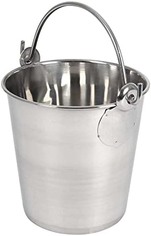 Lindy's 2-Quart Stainless Steel Bucket, Durable Seamless Bucket for Many Home Tasks, Carry Water or Milk, Fill with Food, Use as a Flower Pot, Cleaning Bucket, Table Centerpiece and Much More