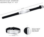 2Pcs Medical Alert ID Bracelets Anaphylaxis Use Epi-Pen- Silicone Adjustable Wristband Sos Emergency Identification Bracelet,ICE Health Alert Allergy Awareness Bracelet for Women Men