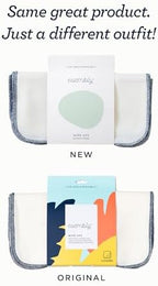 Esembly Wipe Ups, Organic Cotton Reusable Baby Wipes, Soft and Sturdy Washable Cloth Diaper Wipes, One Size, 12-pk
