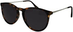 OPULIZE JET Reading Sunglasses for Women Men,Tinted Lens with UV400 Protection,Scratch Resistant Round frame with Spring Hinges,Brown Tortoiseshell Front Silver Arms +3.5 (Pack of 2)