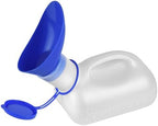 Female Urinal Spill Proof - Portable Pee Funnel for Women 32 Oz | Sturdy Urination Device with Lid for Emergency Urinalysis, Travel, Car & Camping