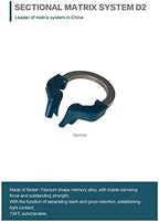 Dental Sectional Matrix System, Dental Sectional Contoured Matrices Refill Matrix Bands, Sectional Contoured Metal Matrices, Nickel Titanium Clamp Ring Resin Holder Clip Ring-D2