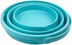 SAMMART 10L (2.6 Gallon) Collapsible Plastic Bucket - Foldable Round Tub - Portable Fishing Water Pail - Space Saving Outdoor Waterpot, Size 33cm Dia (Jade)