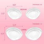 CharmX Silicone Bra Inserts,Gel Bra Push Up Breast Pads Bra Padding Bust Enhancer for Sports Bra Swimsuit Cleavage Pads