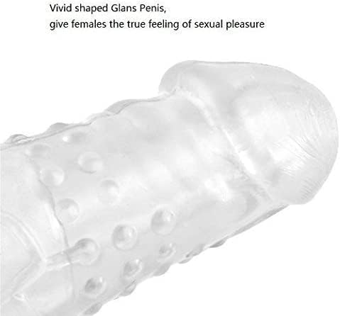 Newly Silicone Sleeve Extension Sheath Extender 35% Girth Enhancer for Men Male Enhancement Extension Sleeve (Transparent1, 8 inch)