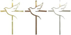 10pcs of Acrylic Religious Cake Topper - Dove and Cross,Holy Spirit Topper, Confirmation Topper (Rose Gold Mirror)
