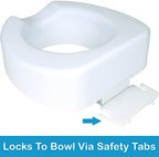 Carex Toilet Seat Riser with Quick-Lock, Raised Plastic Toilet Seat Adds 4” of Height - Fits Most Standard Round & Elongated Toilets, 300 Pound Weight Capacity, Slip-Resistant