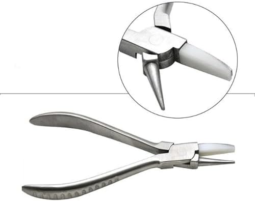 Airgoesin 3pcs Nose Pad Arm Adjusting Pliers Hand Tool Frames Eye Glasses Repair Tool Round Nylon Jaw Eyeglasses Frame Pliers Optical Pliers Eye Glasses Adjusting Pliers + 1 Mini Screwdriver