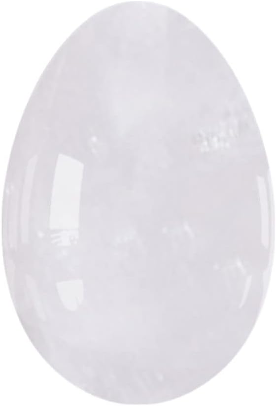 Undrilled Yoni Eggs 45X30mm Natural Rose Quartz Massage Egg Obsidian Crystal Jade Eggs Kegel Exercise Massage Ball,White Jade Eggs