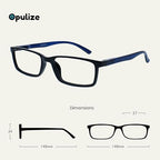 OPULIZE BLU Blue Light Blocking Reading Glasses for Women Men, Cool Round Frame with Anti-Glare, UV and Eyestrain Protection