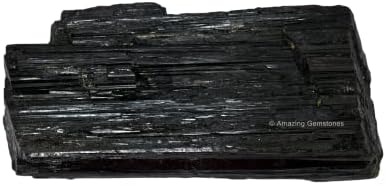 Amazing Gemstone Black Tourmaline Crystal - 1 Piece of 100-200 Grams Black Tourmaline Stone - Very High Grade Crystals Rough Raw for Protection, Good Vibes Turmalina Negra Piedra Originales