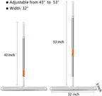 Microfiber Flat Mop 32 in Large Mops for Floor Cleaning Commercial Dust Dry Wet Mops on Hardwood Floors with 4 Washable Pads Aluminium Telescopic Long Handle Floor Cleaning Tools