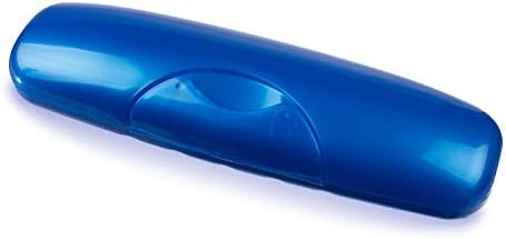 RADIUS Toothbrush Original Big Brush, BPA Free and ADA Accepted, Right Hand, Blue Brush and Blue Case