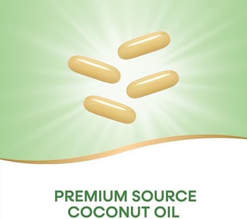 Nature's Way Coconut Oil, 62% MCTs(1), Hexane Free, 120 Softgels (Packaging May Vary)
