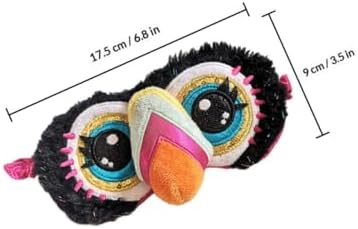 Plush Toucan Eye Mask 2pcs, Cute Sleep Mask for Women, Soft Sleeping Eye Cover for Travel, Night Sleepovers, and Relaxation