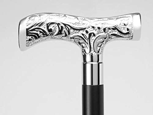 Antique Brass Walking Stick Deluxe Walking Cane Beautiful Brass Silver Handle Walking Stick for Men and Women Gift