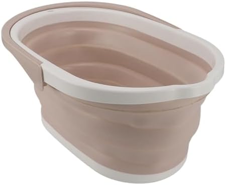 Bucket, Mop Bucket Washing Basin Home Bathroom Supplies Household Dust Mops Bucket Foldable Water Pail Bucket for Caddy Spin Mops (Khaki)