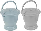 Healeved 2pcs Unisex Chamber Pot Lid Portable Pee Container for Women Men Plastic Urinal Urine Pot for Camping