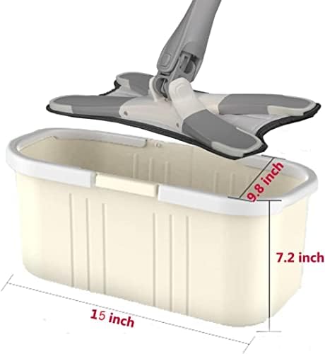 Long Plastic Rectangular Handy Baskets/Mop Buckets (Noncollapsible Buckets 03 - Ivory)