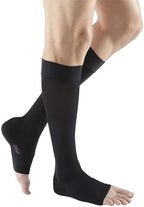 mediven Plus for Men & Women, 30-40 mmHg – Open Toe, Knee High Compression Socks with Silicone Top Band