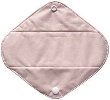 5 Pieces Charcoal Bamboo Mama Cloth/Menstrual Pads/Reusable Sanitary Pads (Light Pink, Pantyliner (8 inch))