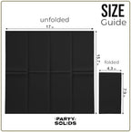 Party Solids Black Dinner Napkins Disposable 8" x 4" Folded - 40 Pcs 2 Ply Black Napkins Disposable Paper Guest Towels for Bathrooms, Dinners, Everyday Parties & Party Supplies