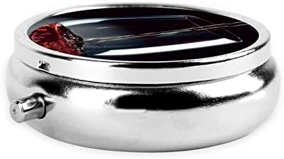 Wine Cup Print Mini Round Pill Box Small Pill Container Pill Organizer Box Portable Pill Storage Case Outdoor