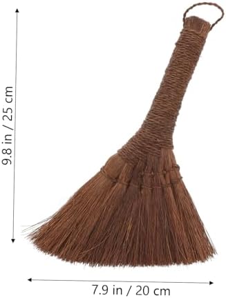 Small Broom Tool Natural Palm Brush Compact Manual Cleaning Broom for Home Use Sweeping Floor and Couch Dusting