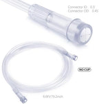 ANSNF 2 Pack Oxygen Mask for Face Adult with 6.6' Tube & Adjustable Elastic Strap - Size L (Clear) - NO CUP