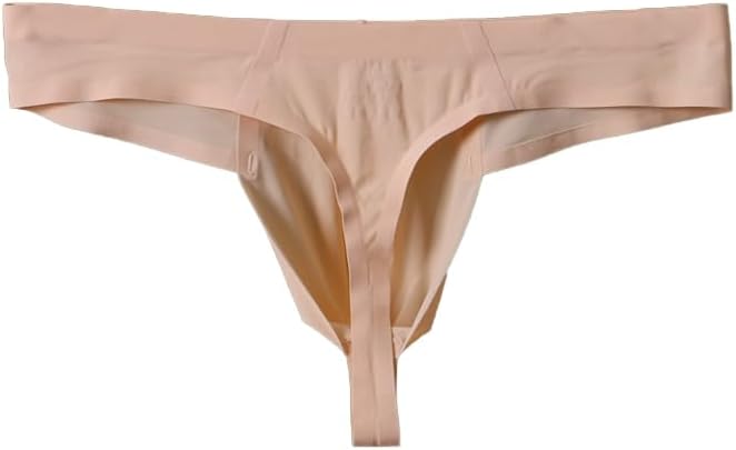 Men Ultra-thin Seamless Thong Ice Silk Underwear Male Sexy U Pouch T-back Bikini Low Rise Brief