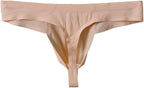 Men Ultra-thin Seamless Thong Ice Silk Underwear Male Sexy U Pouch T-back Bikini Low Rise Brief