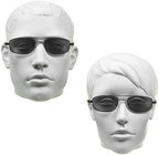 proSPORT Bifocal Reading Sunglasses Square Aviator Outdoor Readers Men Women Black Bronze Gunmetal Frame HD Brown Grey Lenses