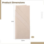 50 PCS Napkin with Built-in Flatware Pocket, Prefolded Dinner Paper Napkin, Airlaid Disposable Napkin for Silverware, Folded Cutlery Napkins for Wedding Party, Banquet, Holiday